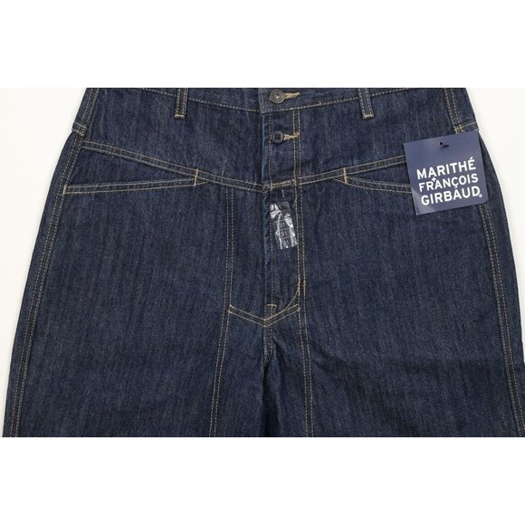 Deadstock Vintage 90s Marithe Francois Girbaud Mens 31 Baggy Denim Jean Shorts - Picture 3 of 11